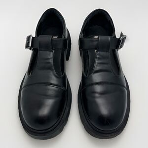 Y2K Mudd Black Mary Jane Shoes Womens Size 7 Chunky Platform Grunge Goth